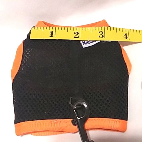Niteangel Rabbit Harness Adjustable Soft with Elastic Leash Black Orange size S - Picture 9 of 14